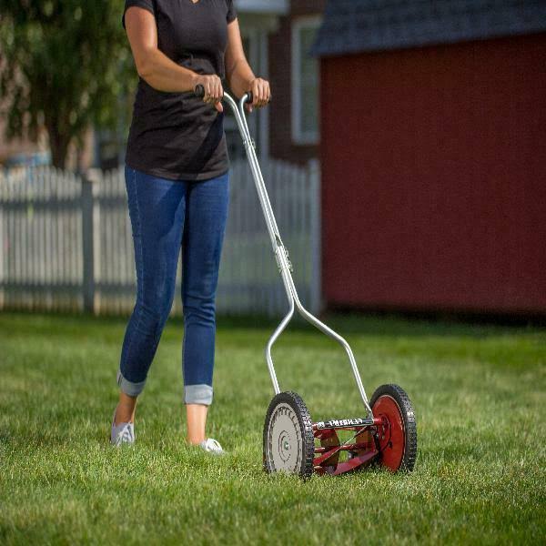 14 in. Manual Push Walk-Behind Reel Lawn Mower | American Blade New Grass Steel 1204-14