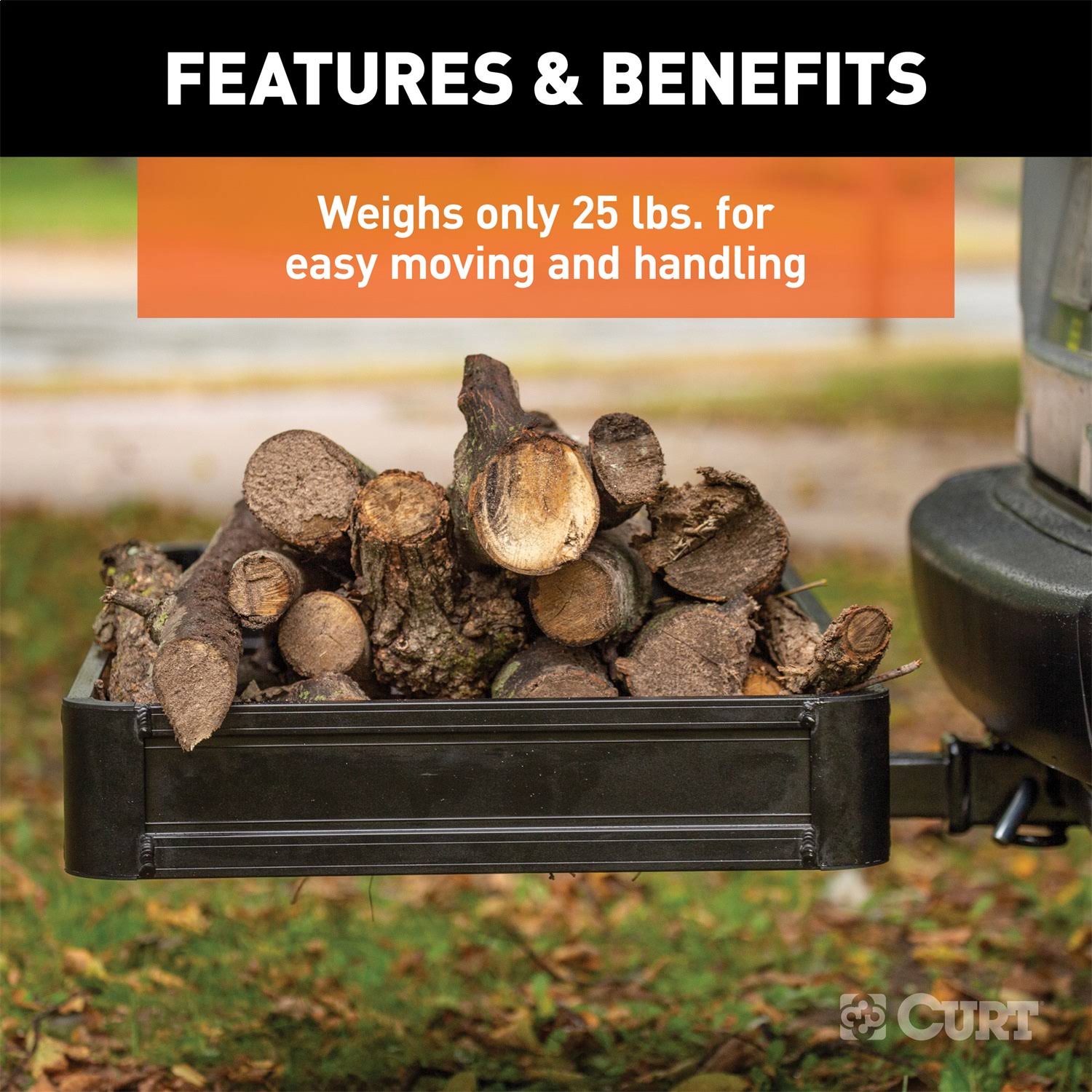 Curt 18113 Basket-Style Aluminum Cargo Carrier