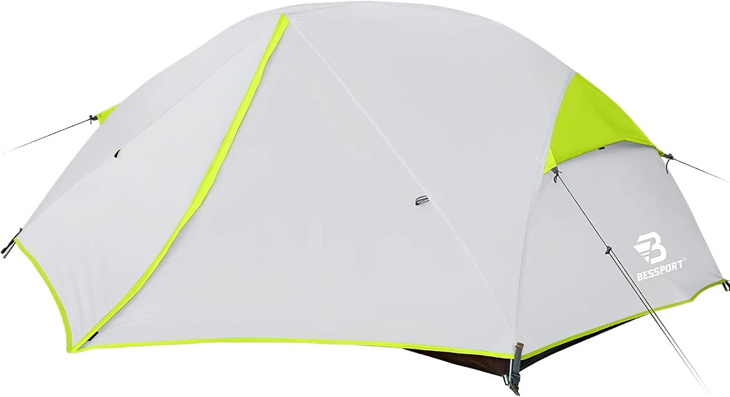 Bessport Tents for Camping - 2 and 3 Person Backpacking Tent, Easy Setup 3-4 Season Lightweight Tent - Waterproof and Windproof, Two Doors, Large Tent Anti-UV for Family, Outdoor, Hiking