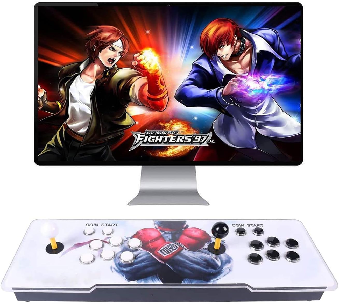 FRCITI 3D Arcade Game Console - 3399 Games Installed, Search Games, Support 3D Games, 1280x720P, Favorite List, 4 Players Online Game, 2 Players Game Controls, Arcade Toys (Sky Blue)