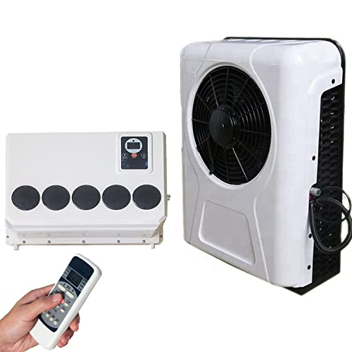 Treeligo DC 12V Universal Electric RV Truck Air Conditioner Camper A/C Unit 10000 BTU Fast Cooling for Motorhome Bus tractor automotive air conditioner