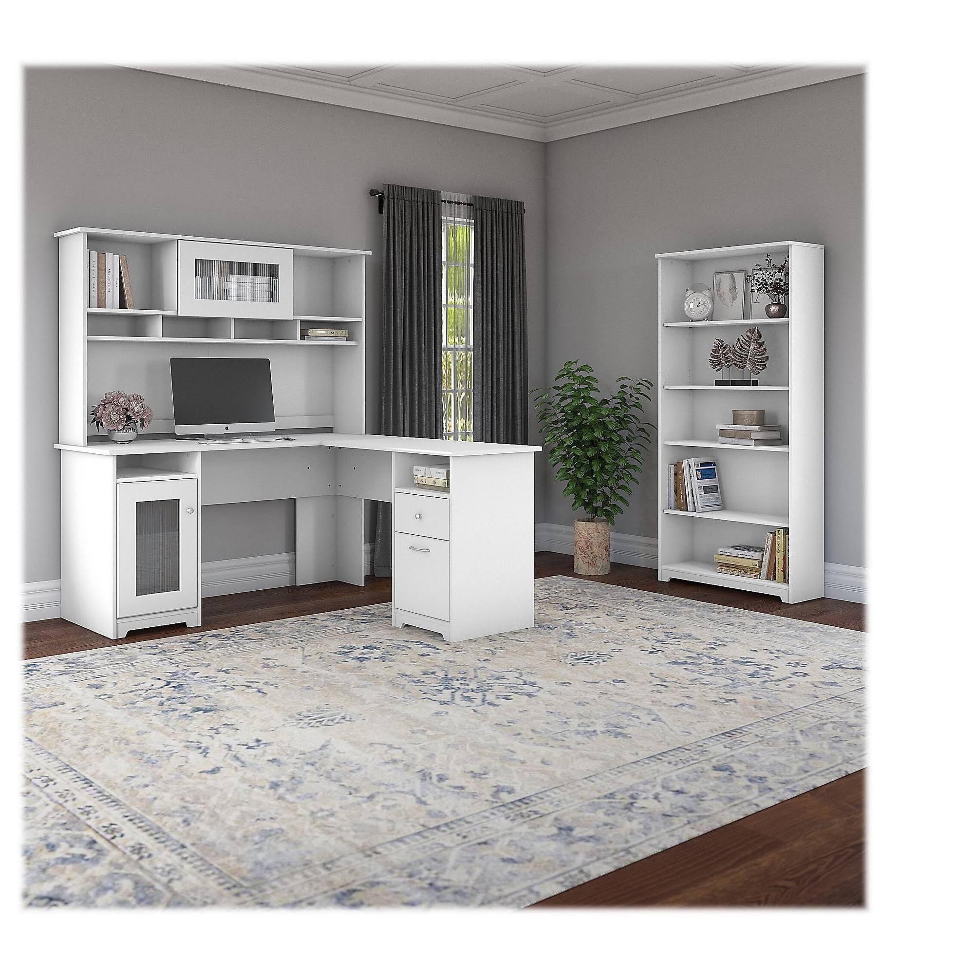 Bush Furniture Cabot 5 Shelf Bookcase - White
