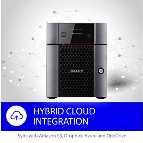 BUFFALO TeraStation Essentials 4-Bay Desktop NAS 8TB (4x2TB) with HDD Hard Drives Included 2.5GBE / Computer Network Attached Storage/Private Cloud/NAS Storage/Network Storage/File Server