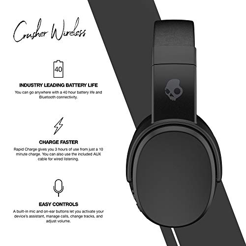 Skullcandy Crusher Over-Ear Wireless Headphones - Black (Discontinued by Manufacturer)