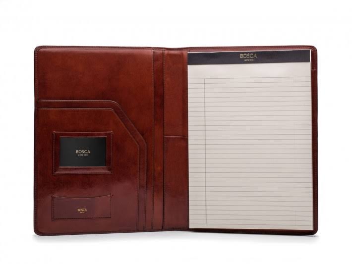 Bosca Old Leather Collection All Leather Pad Cover - Brown