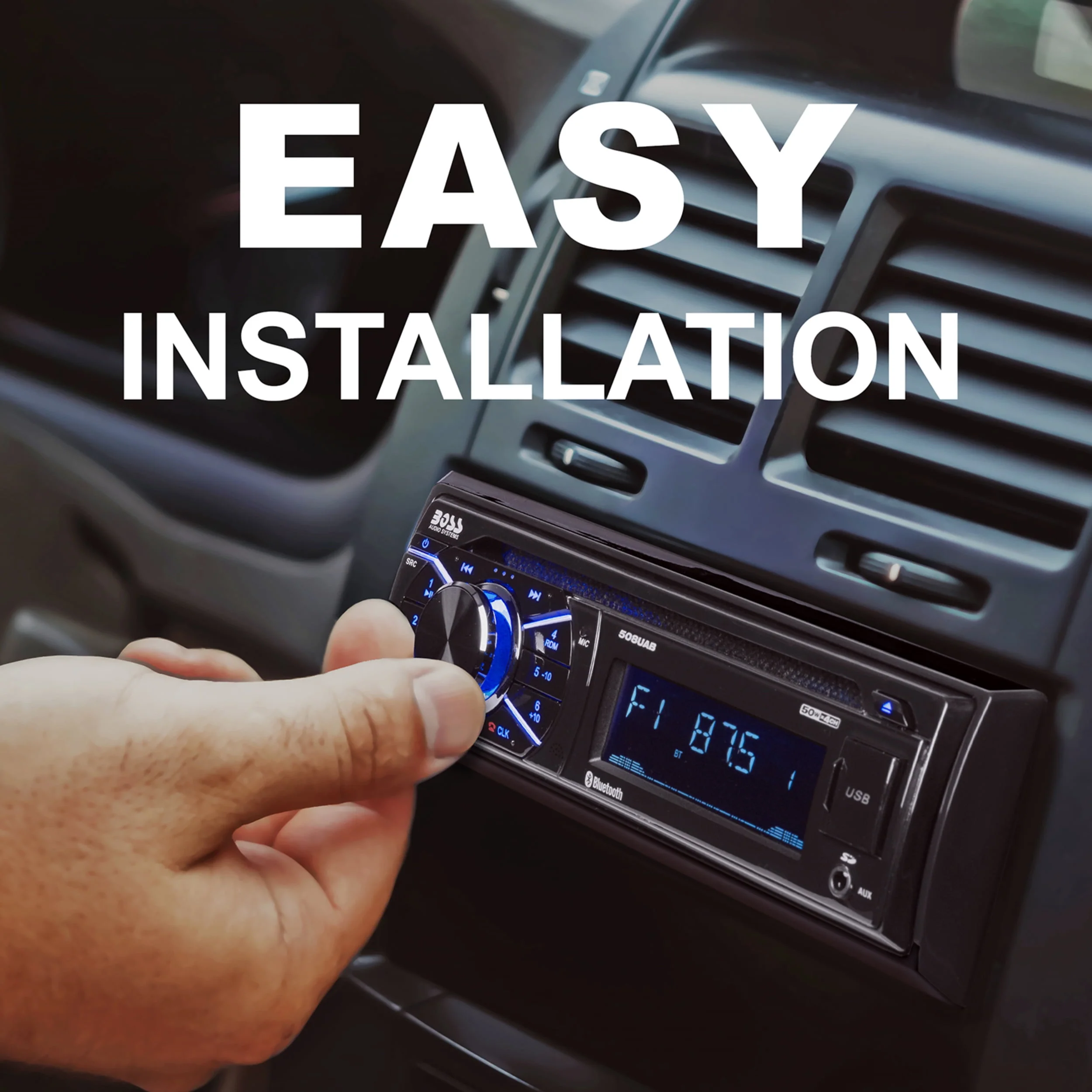 BOSS Audio Systems 656BCK Car Stereo Package with Single Din Stereo and Speakers