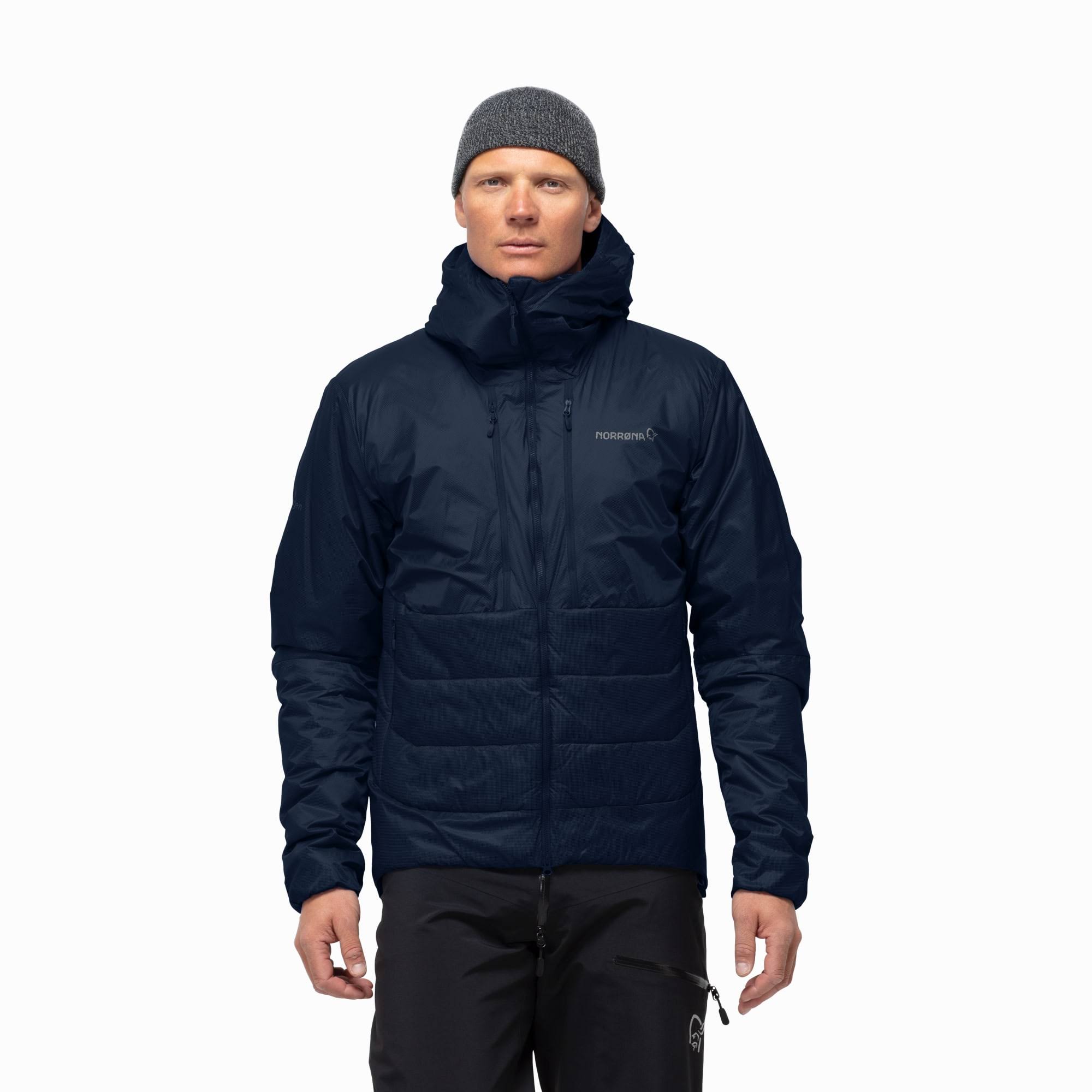 Norrona Trollveggen Primaloft100 Zip Hood - Men&s Indigo Night Large 1620-19-2295-L