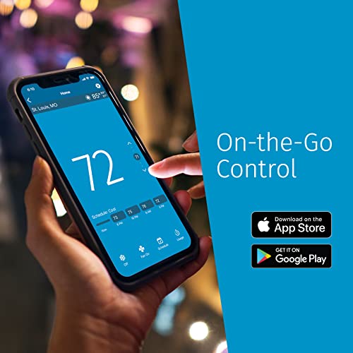 Sensi Touch 2 Smart Thermostat by Emerson with Touchscreen Color Display, Programmable, Wi-Fi, Mobile App, Easy DIY, Data Privacy, Compatible with Alexa, Energy Star Certified, ST76W, C-Wire Required