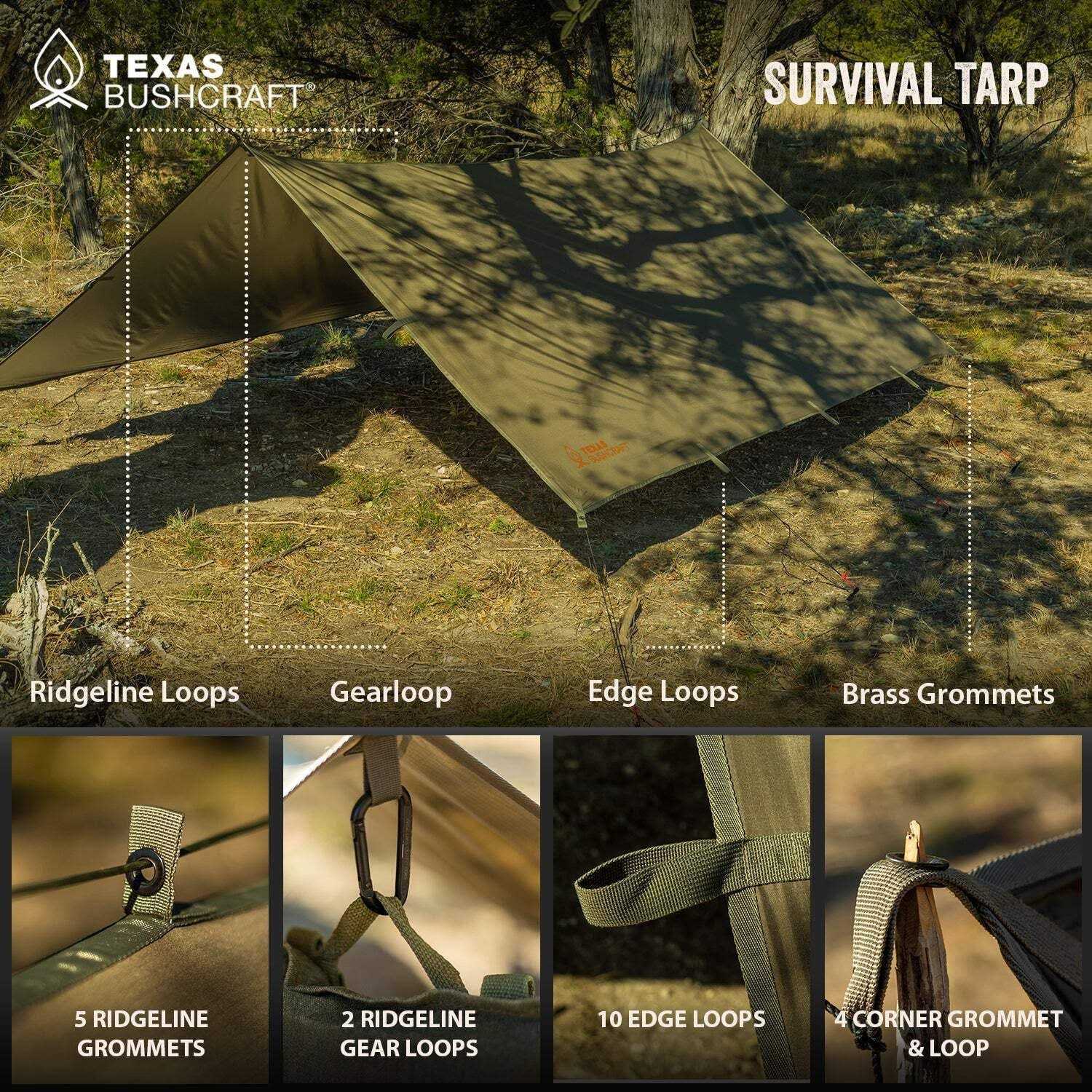 Texas Bushcraft Survival Tarp Adult Unisex - Shop Hardware Tools Online Store
