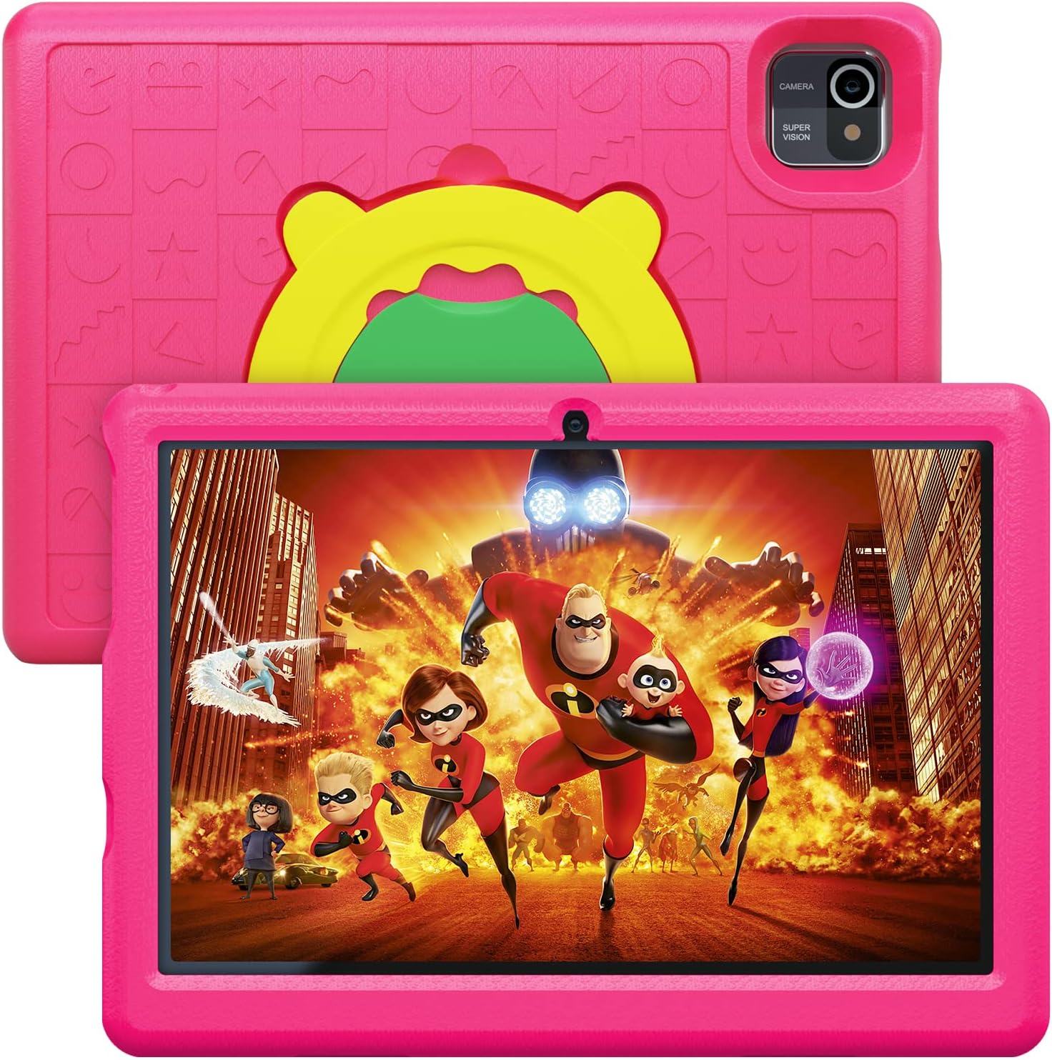 Kids Tablet 10 Inch, Android 10.0 Tablet for Kids with 10.1" Display 6000mAh Kidoz Pre Installed Parental Control Children's Tablet, 32GB ROM Quad Core Processor Wi-Fi Bluetooth Kid-Proof Case, Blue