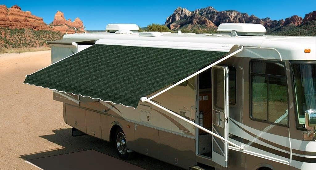 RV Awning Fabric Replacement - Acrylic for Dometic with existing Metal Cover (18' (Fabric 17'2"), Cadet Grey)