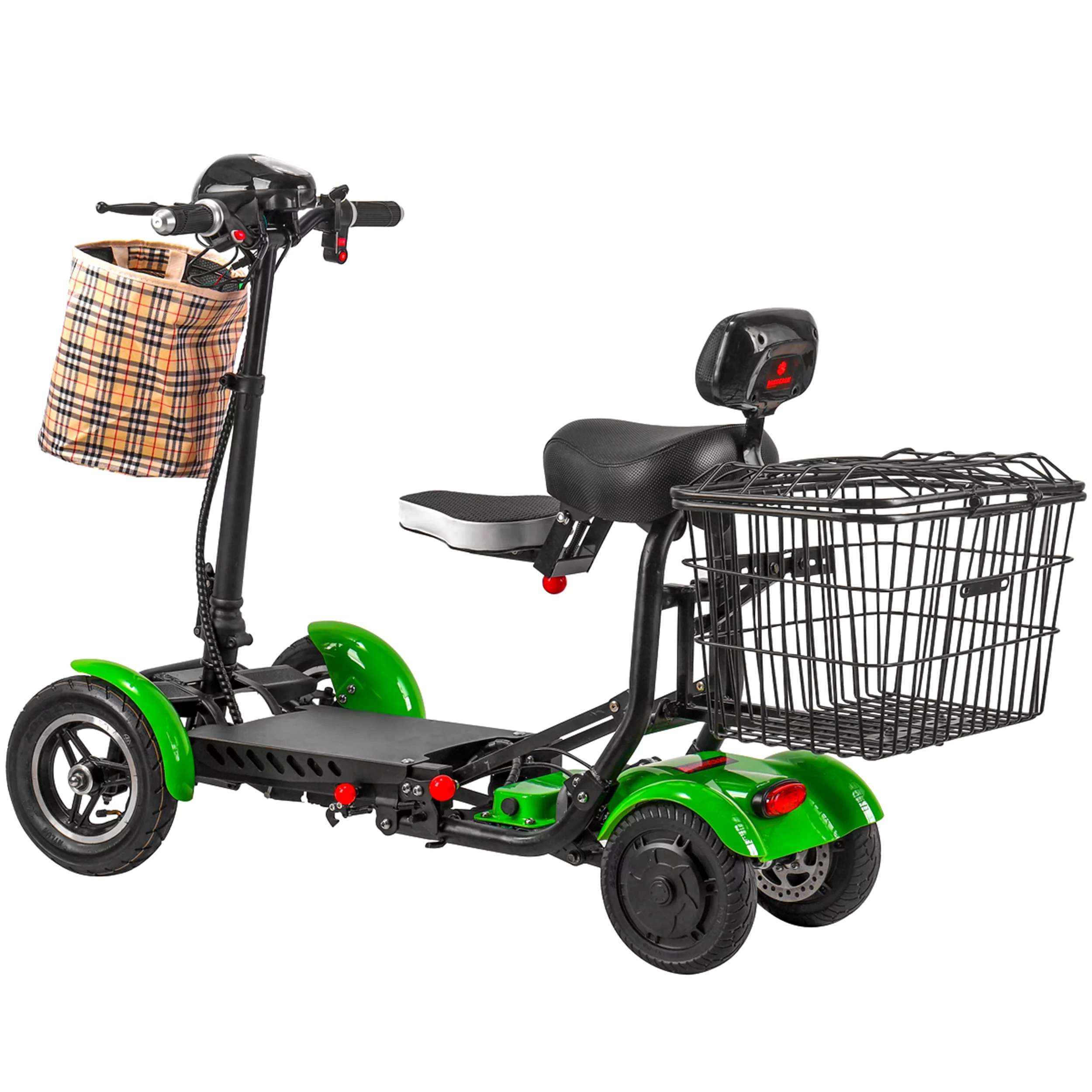 Bangeran Electric Mobility Scooter, 4 Wheel Foldable Portable, Up to 12 Miles - Blue