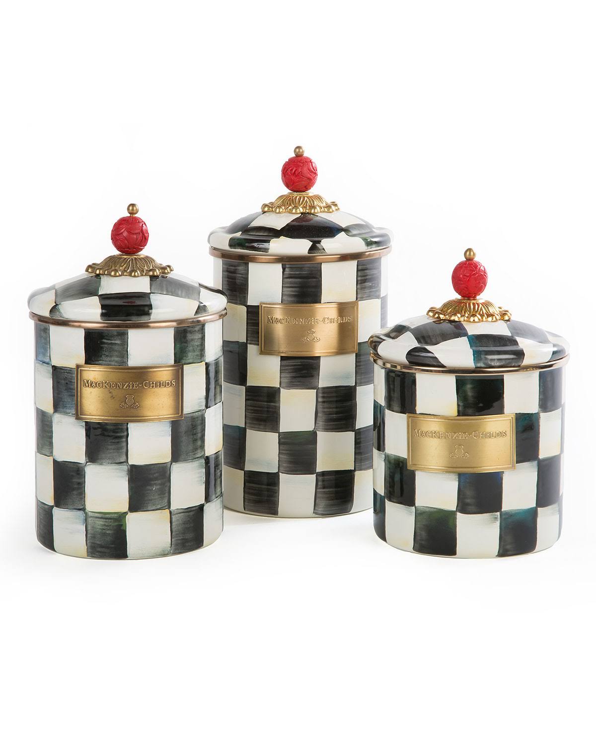 MacKenzie-Childs - Courtly Check Enamel Canister - Medium