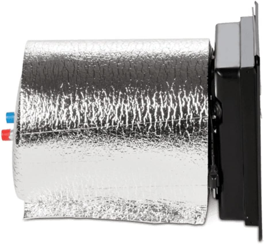 Dometic WH-6GEA RV Gas and Electric Water Heater - 12 Volt 6 Gallon Silver Burner-Quick Heating Burner System for Indoor Installation