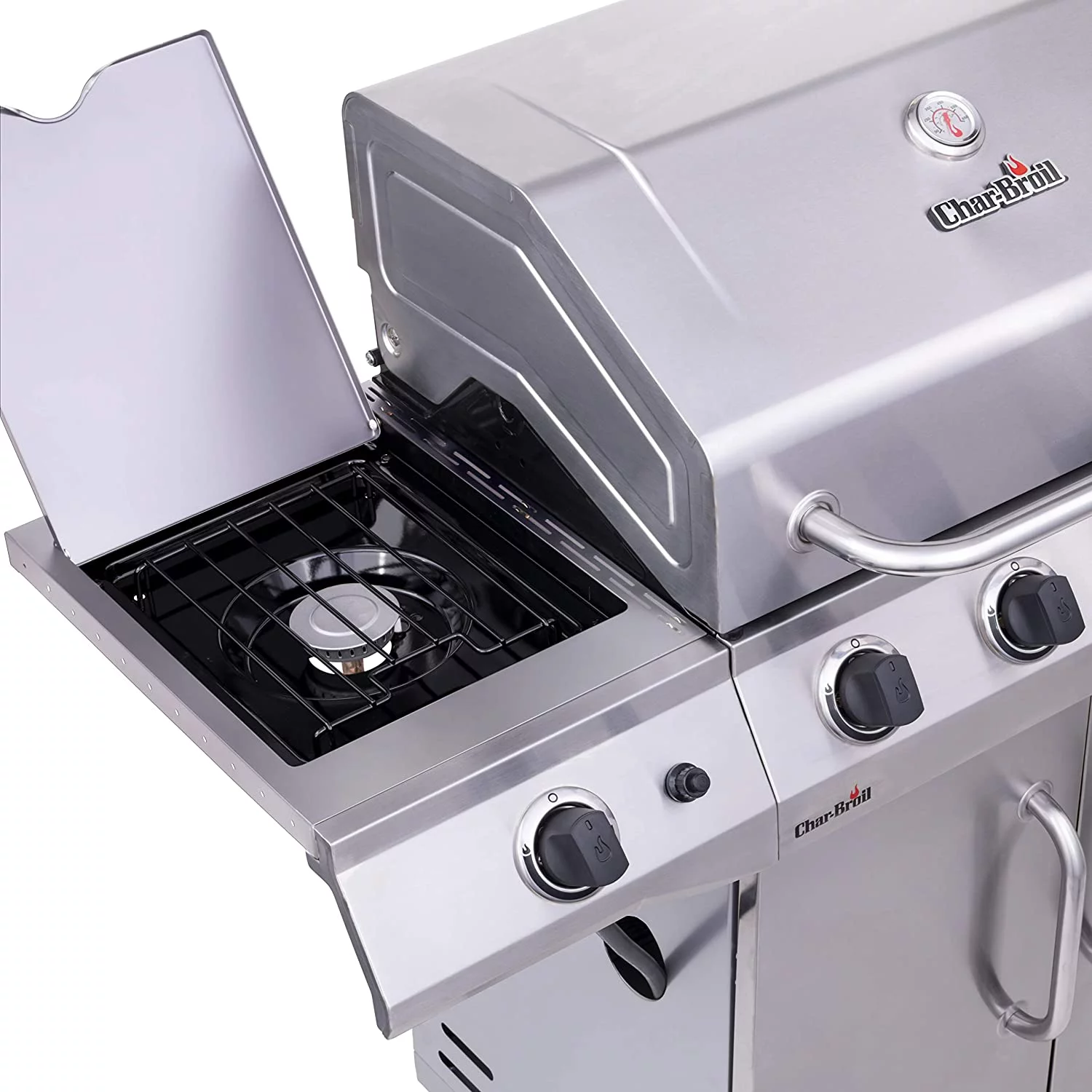 Char-Broil Performance Series Convective 4-Burner with Side Burner Cabinet Propane Gas Stainless Steel Grill - Stainless Steel Performance 4-Burner Side-Burner