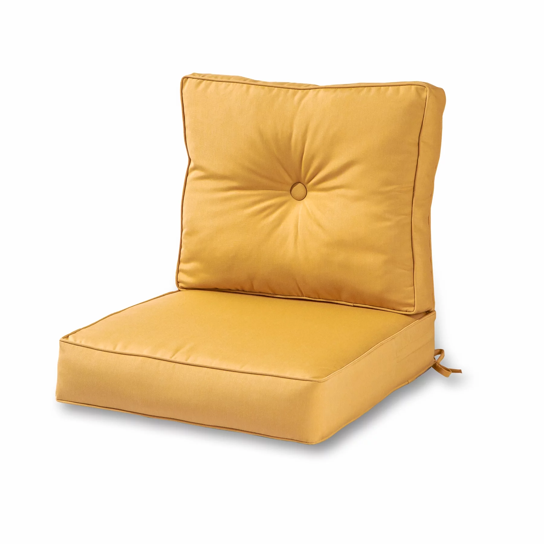 Wheat Outdoor Sunbrella Fabric 2-Piece Deep Seat Cushion Set by Greendale Home Fashions
