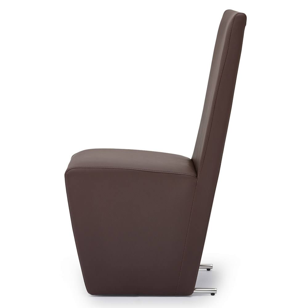 Zuri Furniture Boston High Back Modern Dining Chair - Brown
