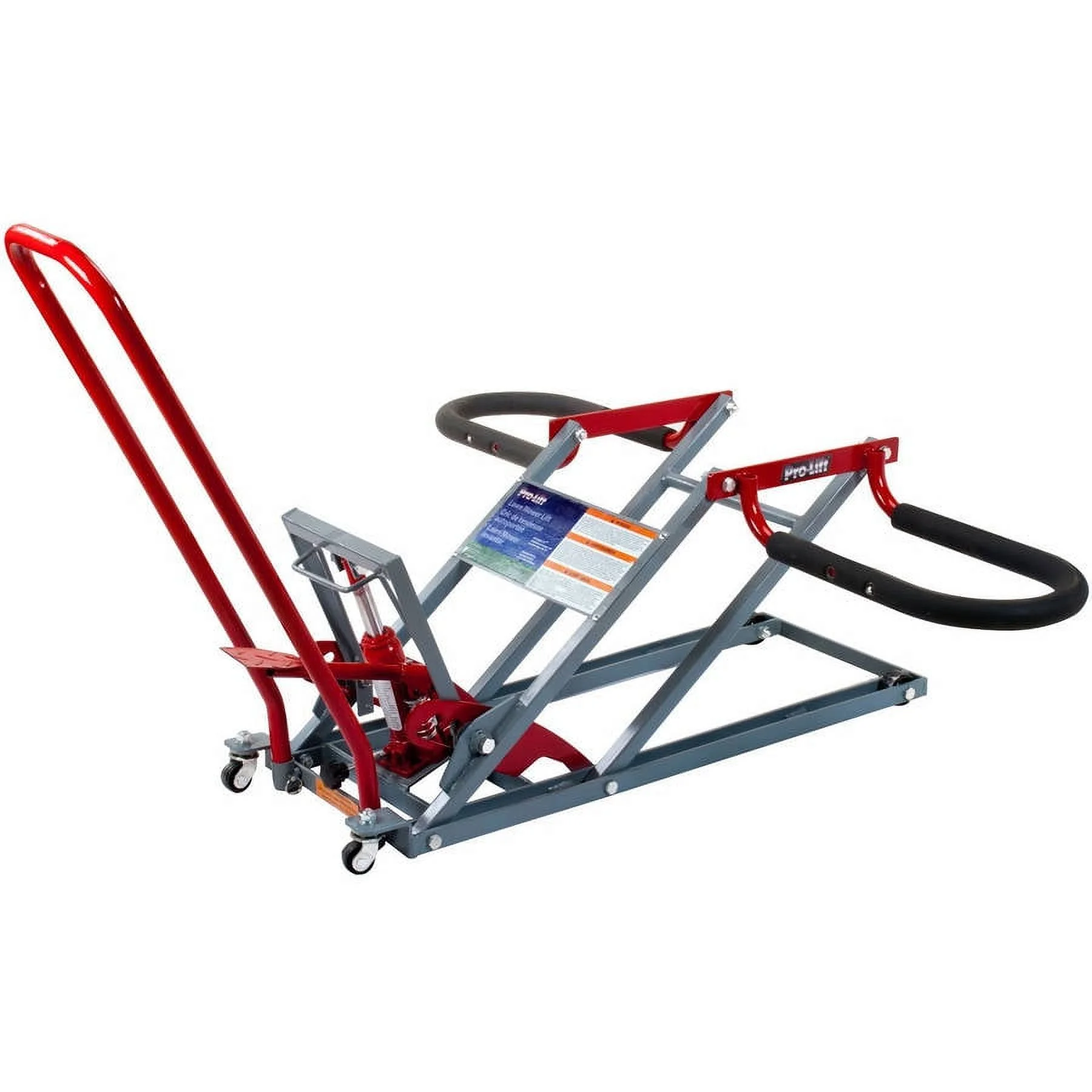 Pro-Lift T-5350B Red/Grey Lawn Mower Lift, 350 lb. Load Capacity - Curated Treasures Market