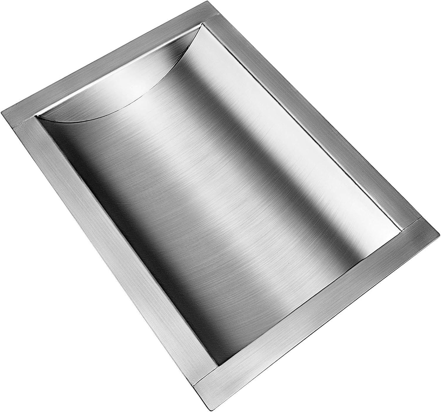 Mophorn 304 Stainless Steel Drop-in Deal Tray 12 Deep x 10 Wide x 1.6 High Brushed Finish for Cash Register Window
