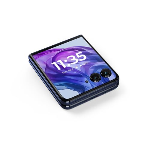 Motorola razr+ | 2024 | Unlocked | Made for US 12/256 | 50MP Camera | Midnight Blue (Renewed)