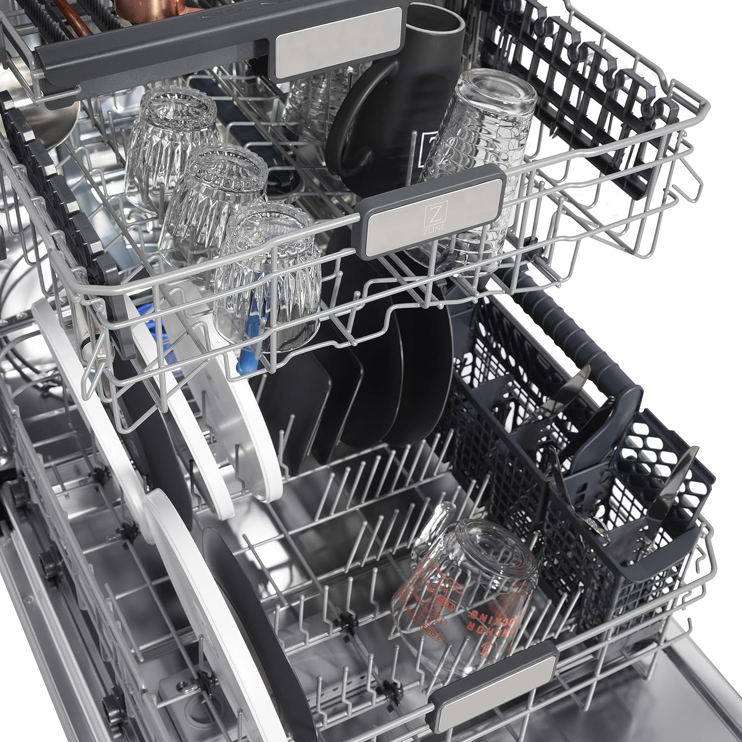 ZLINE 24" Monument Series 3rd Rack Top Touch Control Dishwasher in Stainless Steel with Stainless Steel Tub (DWMT-304-24)