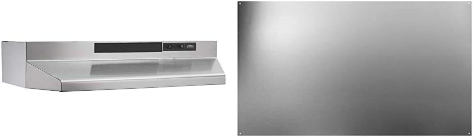 Broan-NuTone F403023 Exhaust Fan for Under Cabinet Two-Speed Four-Way Convertible Range Hood Insert with Light, 30-Inch, Black