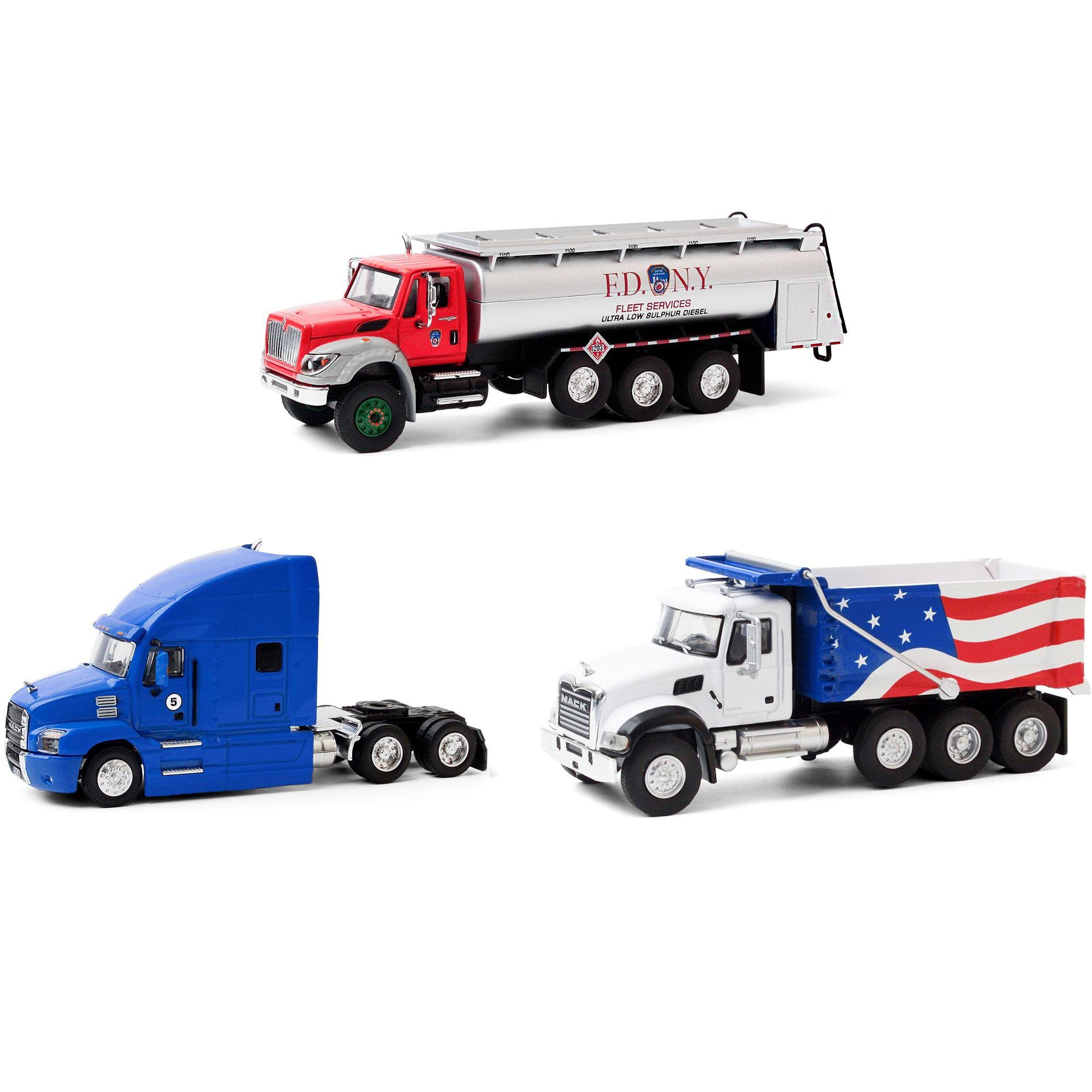 S.D. Trucks 3 Piece Set Series 11 1/64 Diecast Models by Greenlight