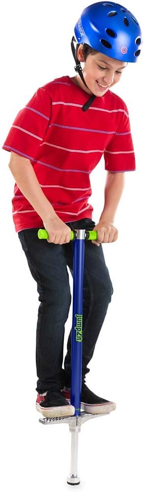 HearthSong Jump2It Performance-Level Sport Pogo Stick for Kids with Lightweight Alloy Fusion for Strength, Self-Lubricated Spring, and Oversized Cast Footplate