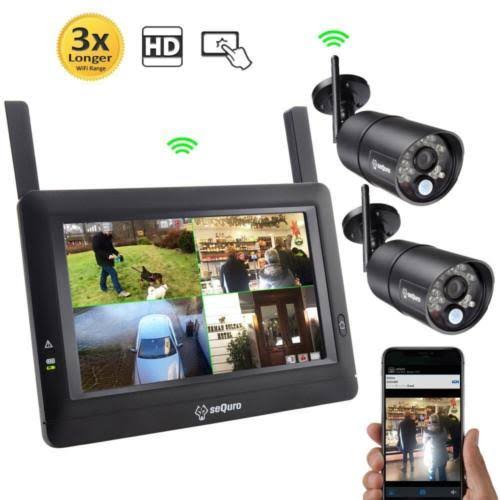 Sequro Guardpro DIY Long Range Wireless Video Surveillance System 7x22 Touchscreen