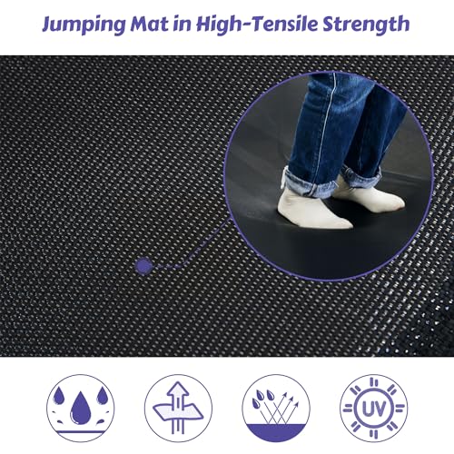 Merax 7FT Kids Trampoline with Safety Enclosure Net, Slide and Ladder, Easy Assembly Round Outdoor Recreational Trampoline