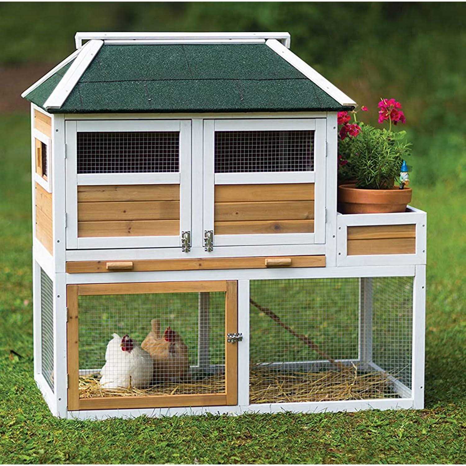 Prevue Pet Products Chicken Coop with Herb Planter - Pet Supplies online store