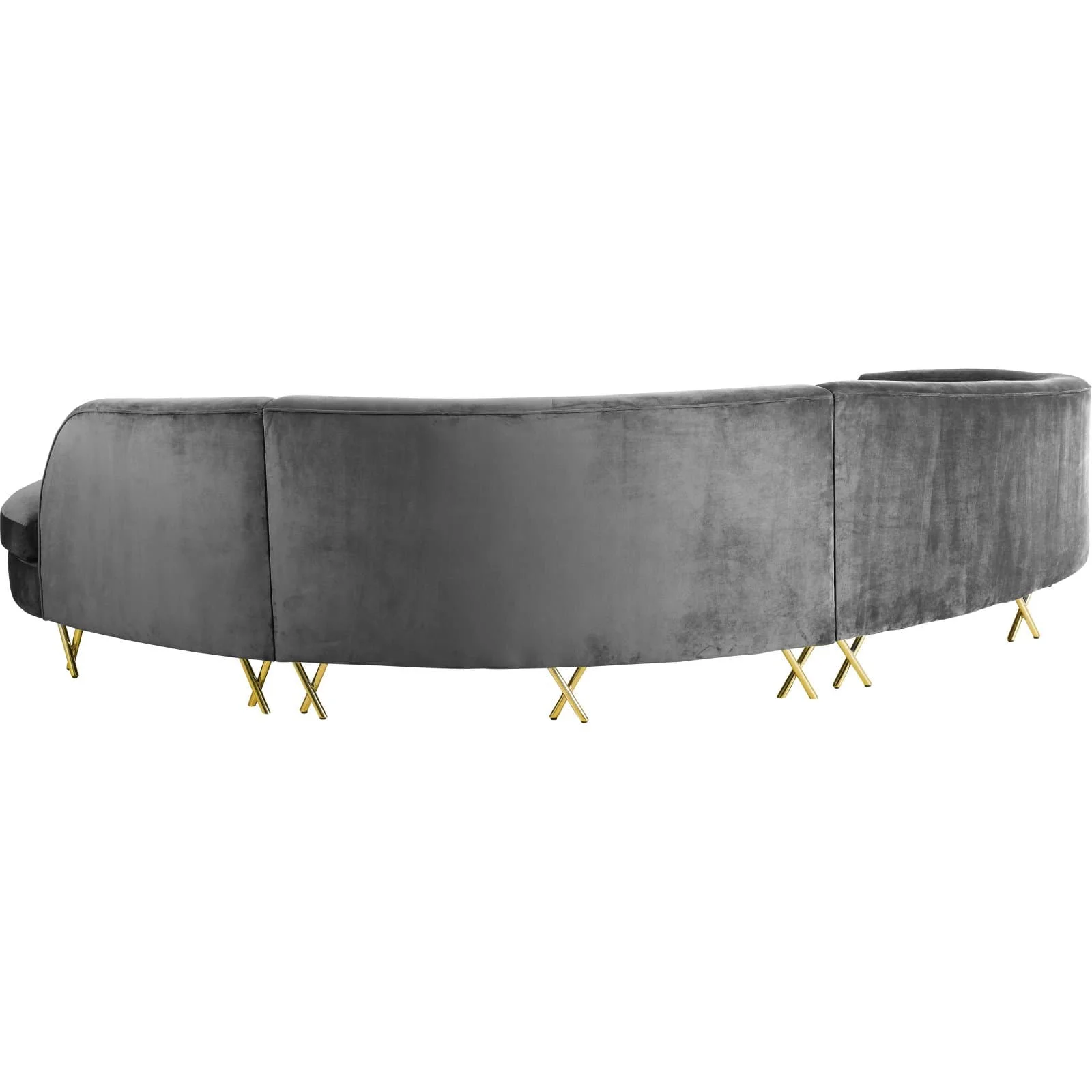 Meridian Furniture Inc Serpentine Upholstered Sectional Sofa
