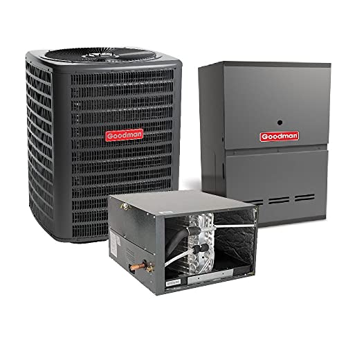 Goodman 14.5 SEER2 Single Stage Air Conditioner and 60,000 BTU 80% AFUE Variable-Speed Gas Furnace Horizontal System