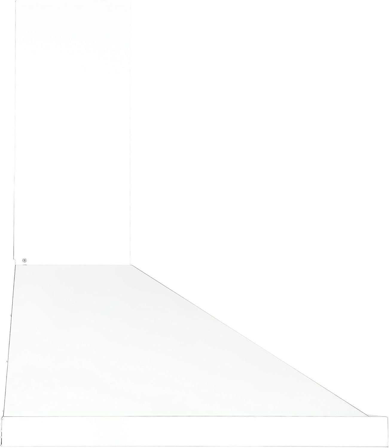 Ancona AN-1558 30" 280 CFM Convertible Wall Mount Pyramid Range Hood in White