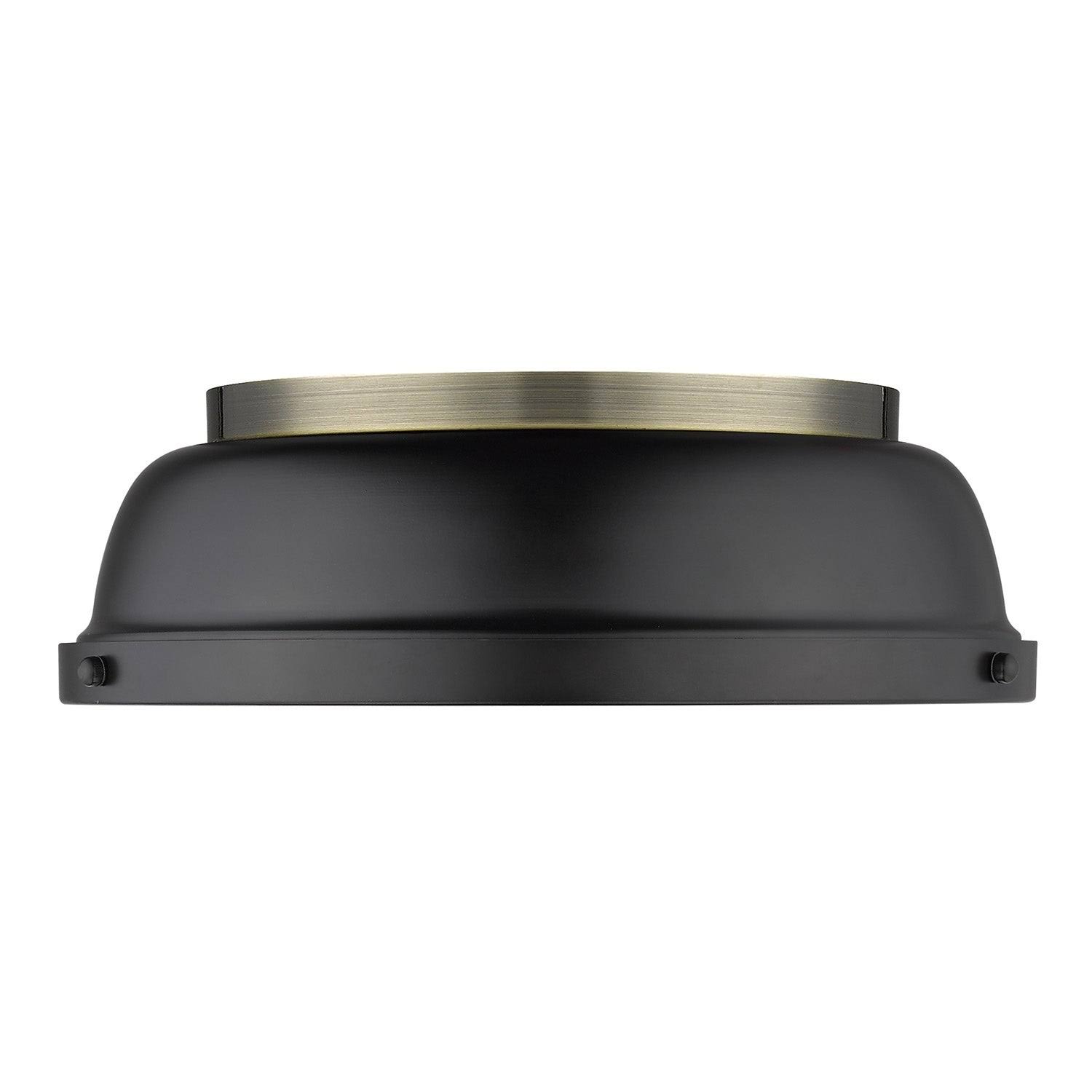Golden Lighting Duncan 3602-14 AB Flush Mount Light Aged Brass