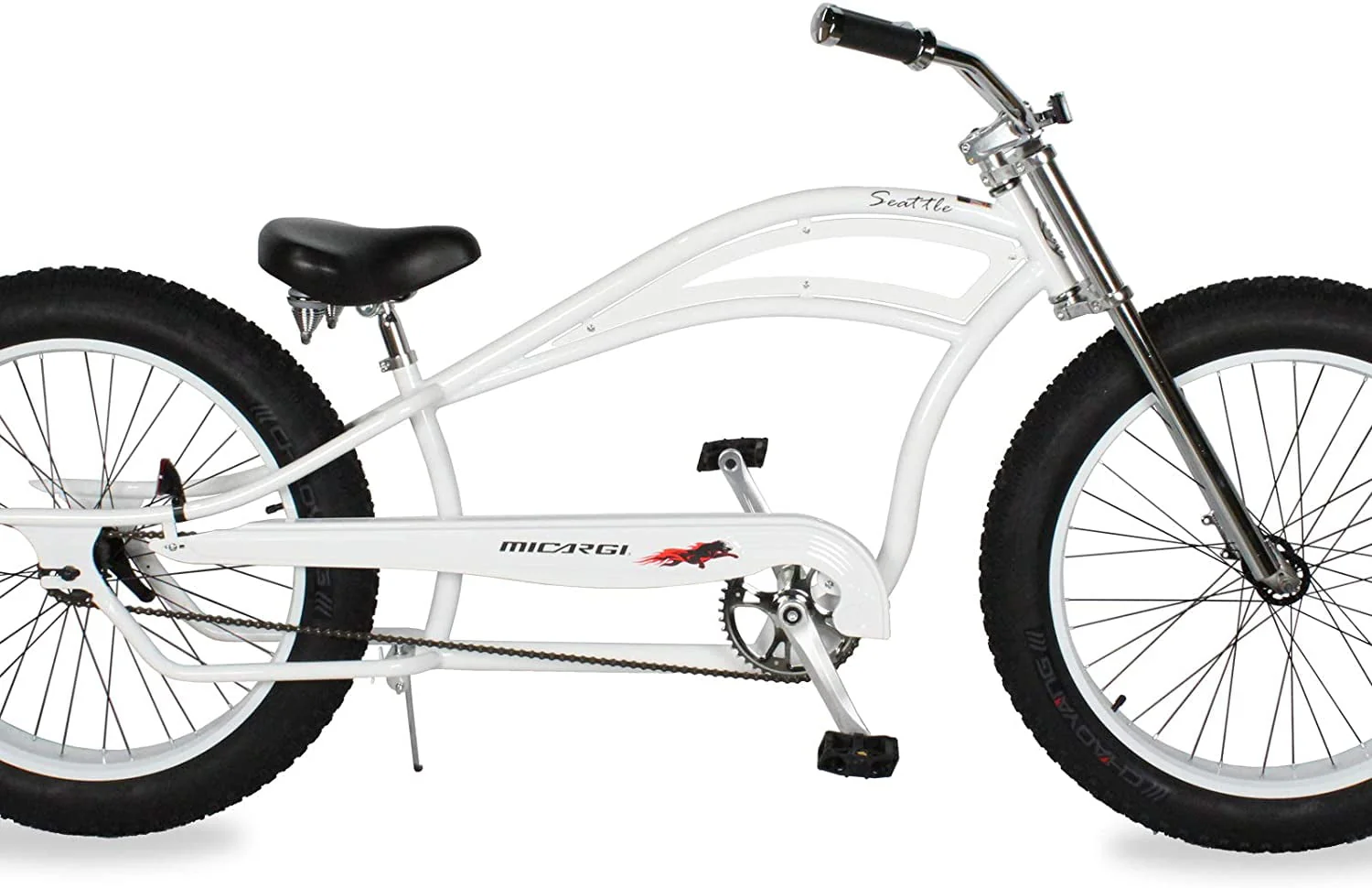 MICARGI 26 Retro Beach Cruiser Bike Single Speed Fat Tire Bicycle Seattle