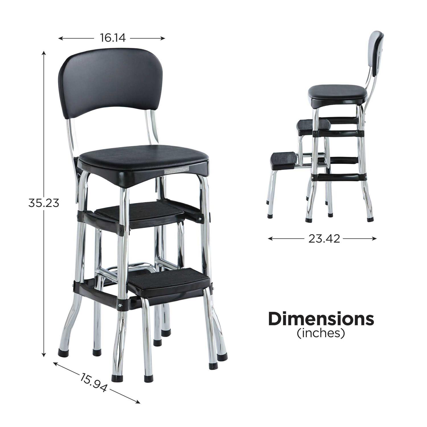 Cosco Black Retro Counter Chair / Step Stool - Shop Hardware Tools Online Store