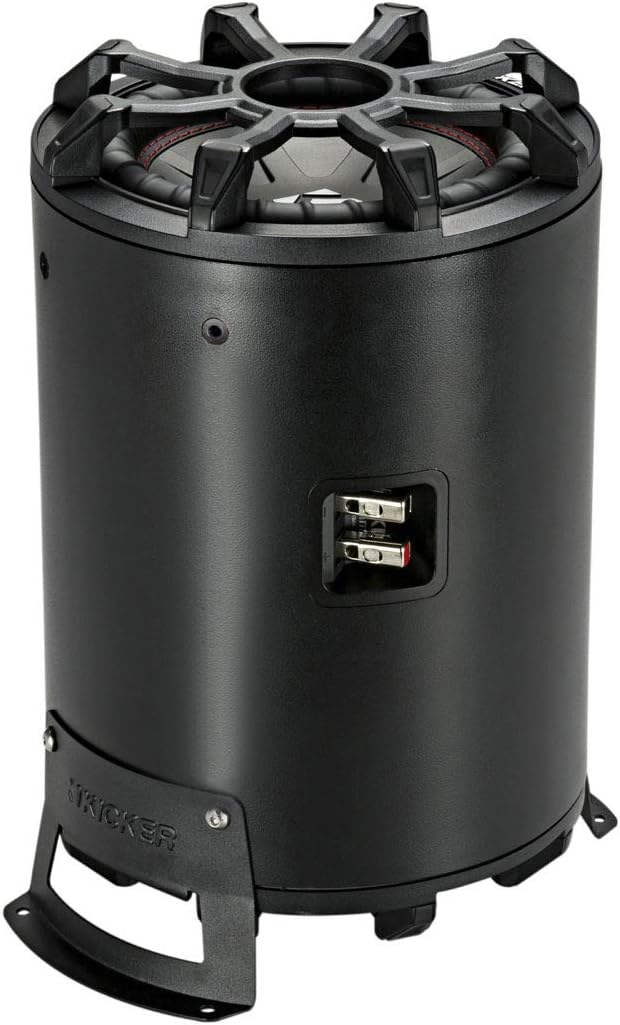 Kicker Bundle Compatible with Universal Vehicle 46CWTB102 10" Bass Tube Sub Box with HA-A400.1 Amplifier and HA-AK8 8Ga Amp Install Kit