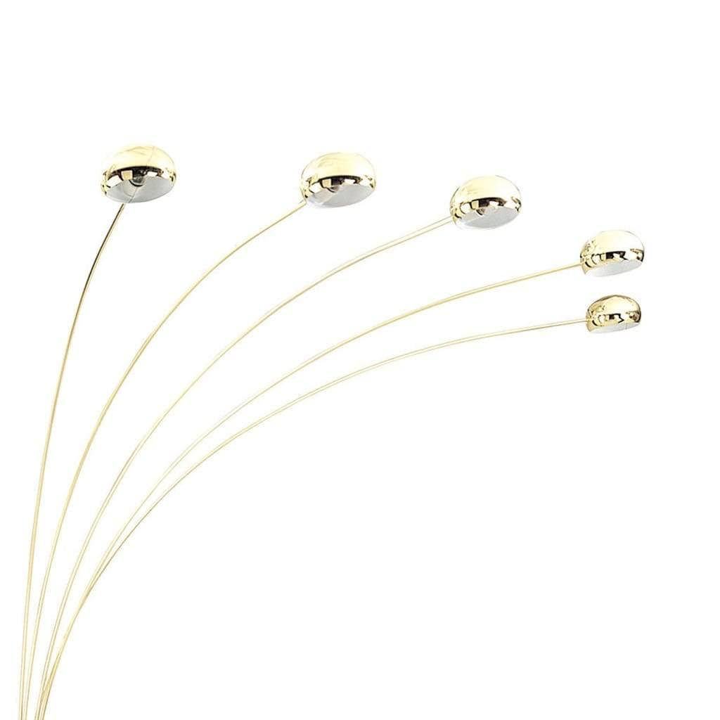 86 inch Tall Metal Lamp with 5 Adjustable Arch Arms, Gold and Black