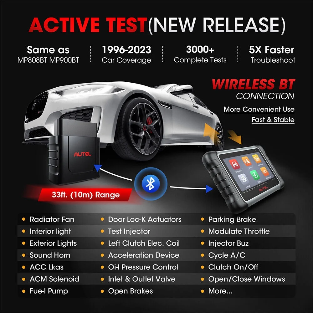 Autel MaxiCOM MK808K-BT Bidirectional Car Diagnostic Scanner Same as MK808BT PRO