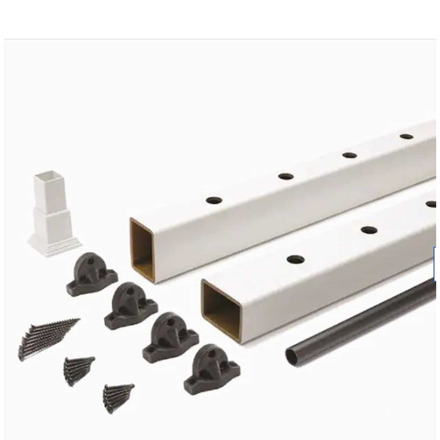 Trex Enhance 6-ft x 2.75-in x 36-in Classic White Composite Deck Rail Kit Round Balusters Included WTRD0636HENKRT - Shop Hardware Tools Online Store