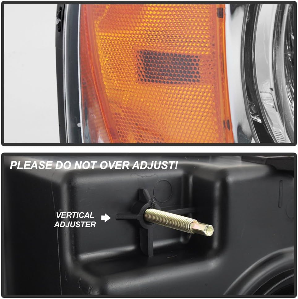ACANII - For 2004 2005 2006 2007 2008 Ford F150 Pickup Truck Chrome Headlights Headlamps Pair Set Driver+Passenger Side