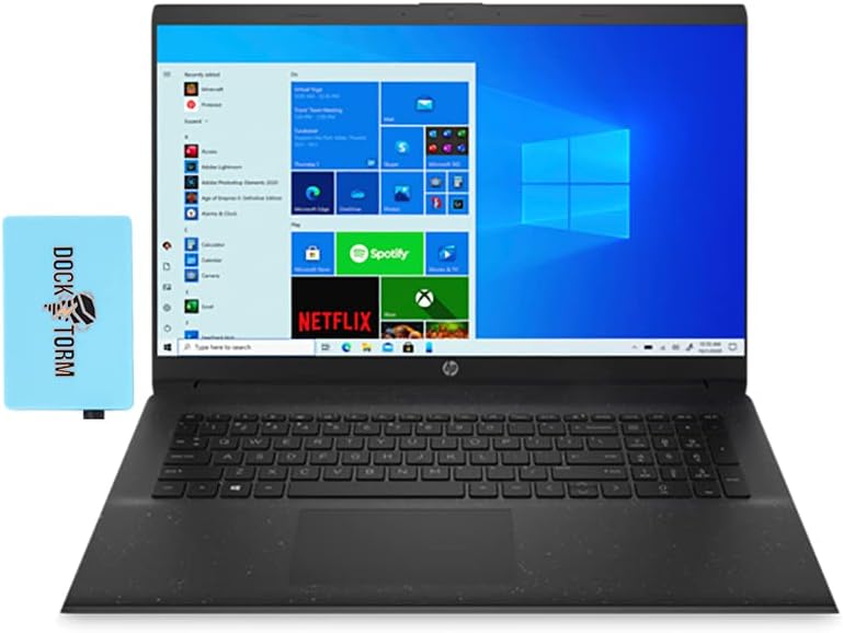 2021 Newest HP 17z-cp000 17.3" HD+ Laptop (AMD Athlon Gold 3150U 2-Core, 8GB RAM, 128GB PCIe SSD + 1TB HDD, AMD Radeon, (1600x900), WiFi, Bluetooth, Webcam, 1xUSB 3.1, Win 10 Home) w/ Hub