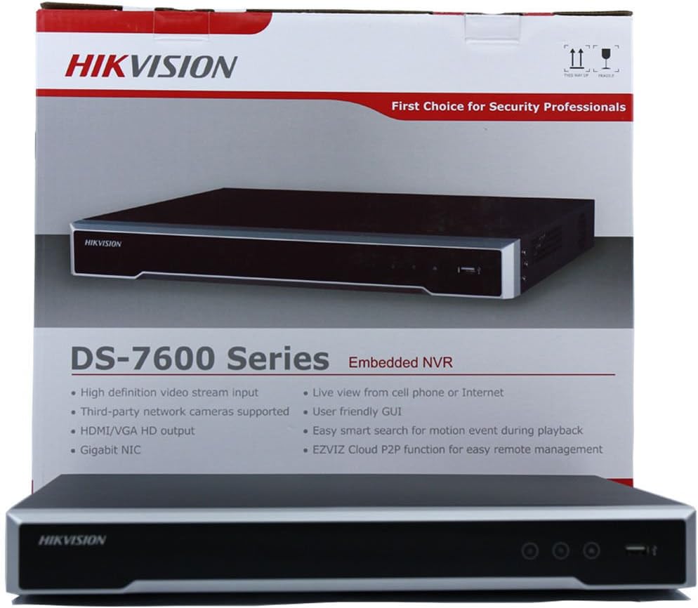 Hikvision DS-7616NI-I2/16P 16CH 16POE 12Mp Resolution 16CH POE NVR for IP Camera Support Two way Audio and Alarm In/OUT