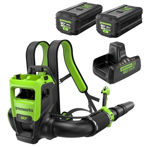 Greenworks 80V Backpack Blower, 2.5Ah Battery