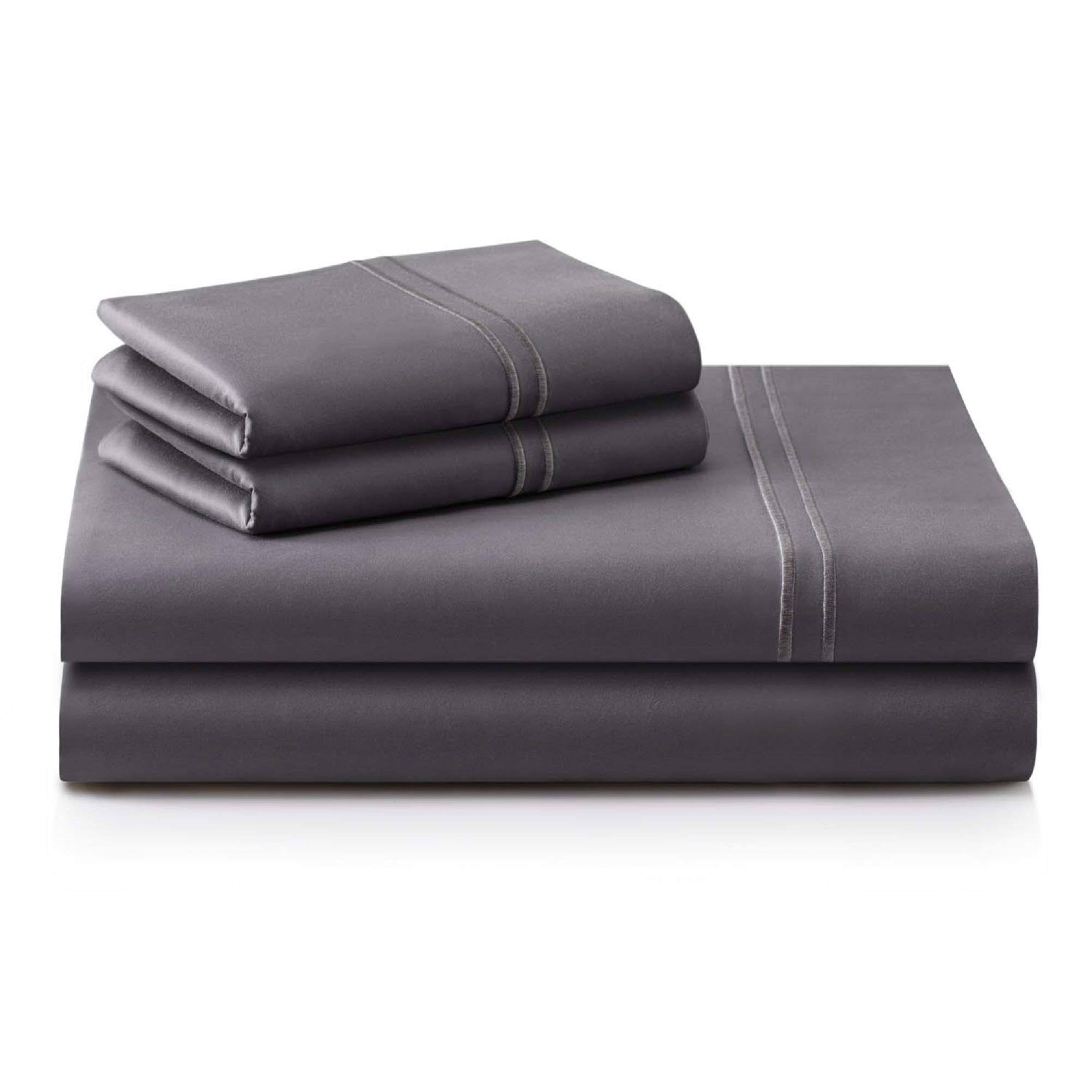 Malouf Supima Cotton - Queen Charcoal Sheets