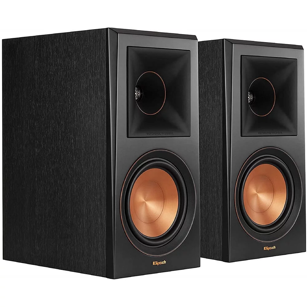 Open Box Klipsch RP600M 6.5 inch 2-Way Bookshelf Speakers (Pair) - Ebony - Curated Treasures Market