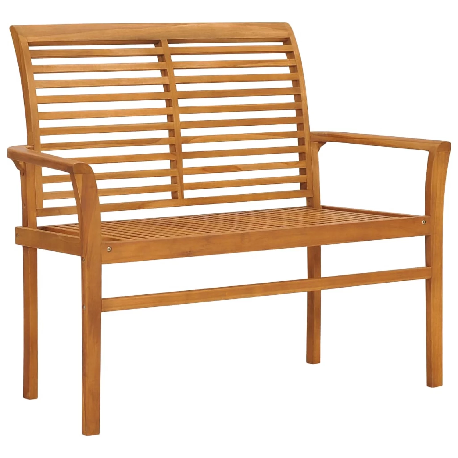 moobody Garden Bench with Teak Wood Patio Porch Chair Wooden Outdoor Bench for Backyard, Balcony, Park, Lawn Furniture 44.1 x 21.7 x 37 Inches (W x D x H)