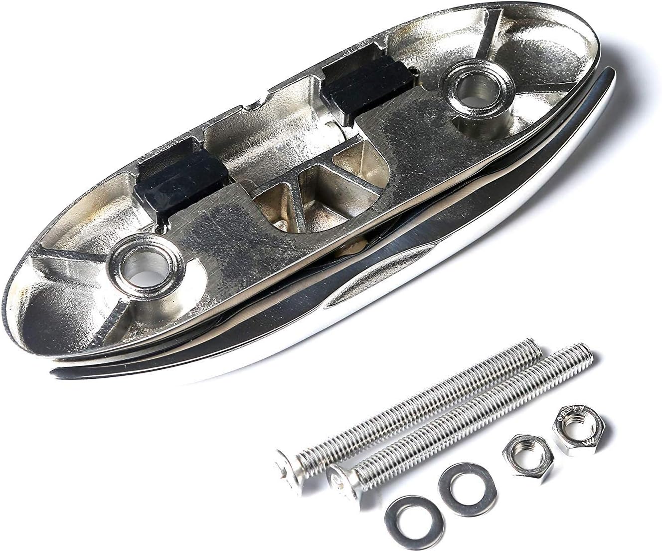 MX 4-1/2" Folding Cleat,316 Stainless Steel Boat Dock Flip Up Cleat with Fastener Pack of 4 Pack of 2