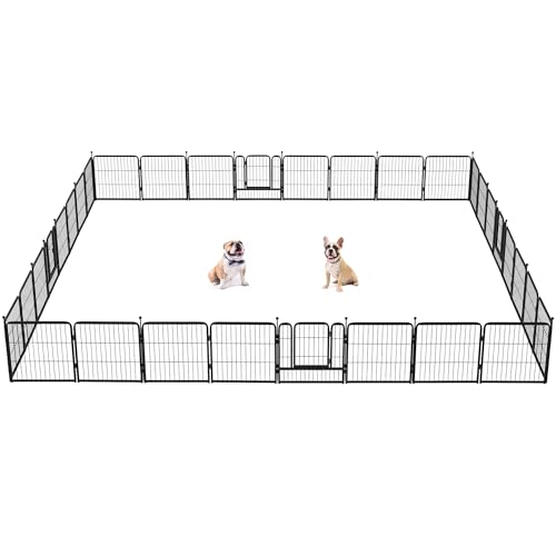 FXW Instant Dog Playpen, Portable Pet Fence for Outdoor, RV Trips, and Camping, 40inch, 16 Panels for Medium and Large Dogs│Patented